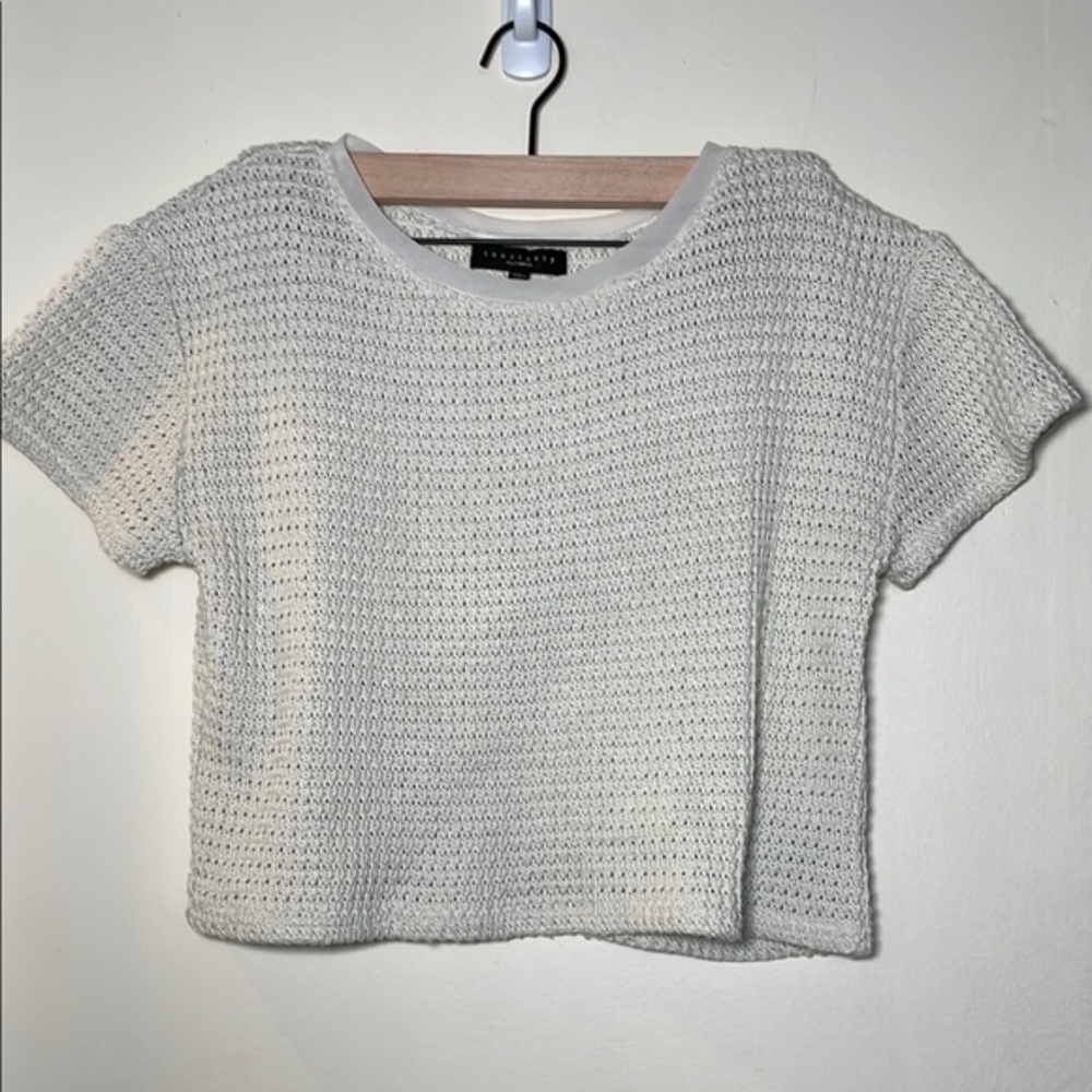 Sanctuary Cream Boxy Crop T-Shirt